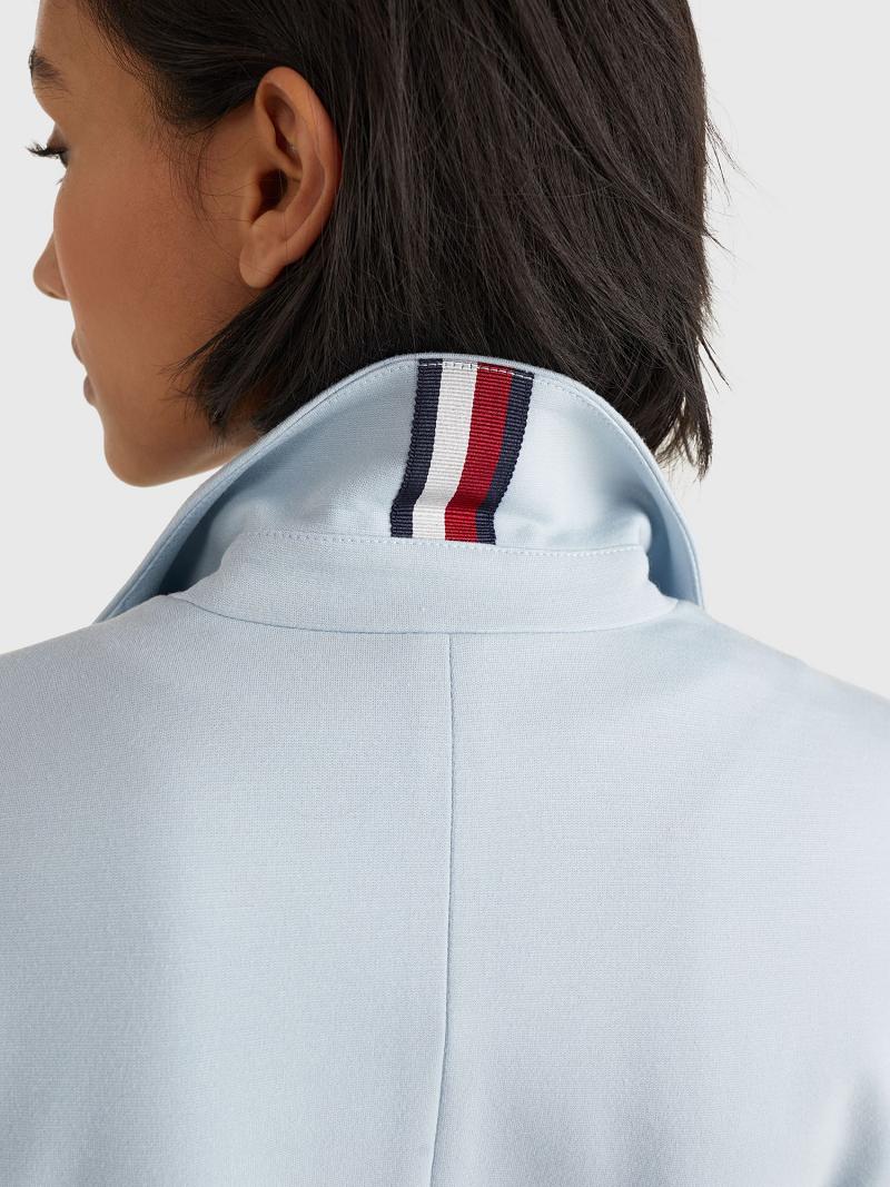 Női Tommy Hilfiger TH Embroidered Blazer Kék | HU 8TCE